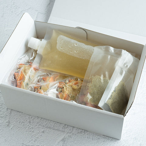 富山カニ面4つと黄金だし2本セット